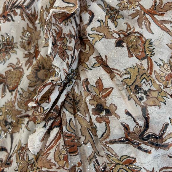 Veronica Beard hazel blush pink floral silk chiffon skirt Women’s size 0 - Picture 6 of 9